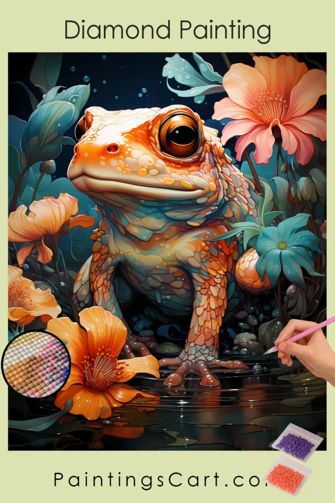 Kawaii Style Frog Diamond Painting 1 De Kikker Kawaii-stijl