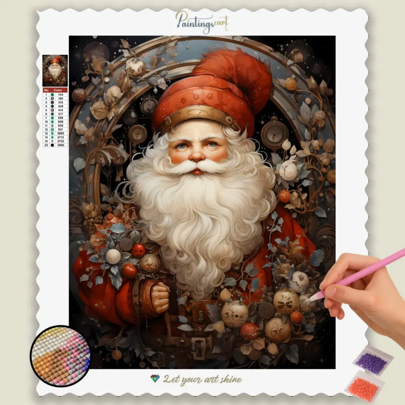 Kawaii_Christmas_272136_base-diamond-painting-paintingscart Kawaii Santa Christmas