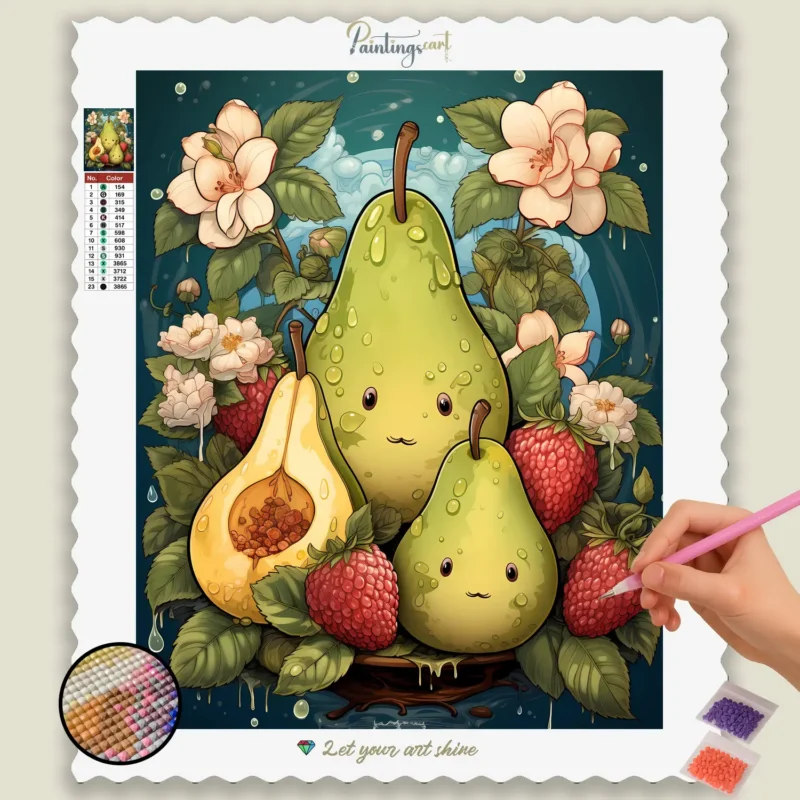 Kawaii_Food_62410_base-diamond-painting-paintingscart Glad Avocado