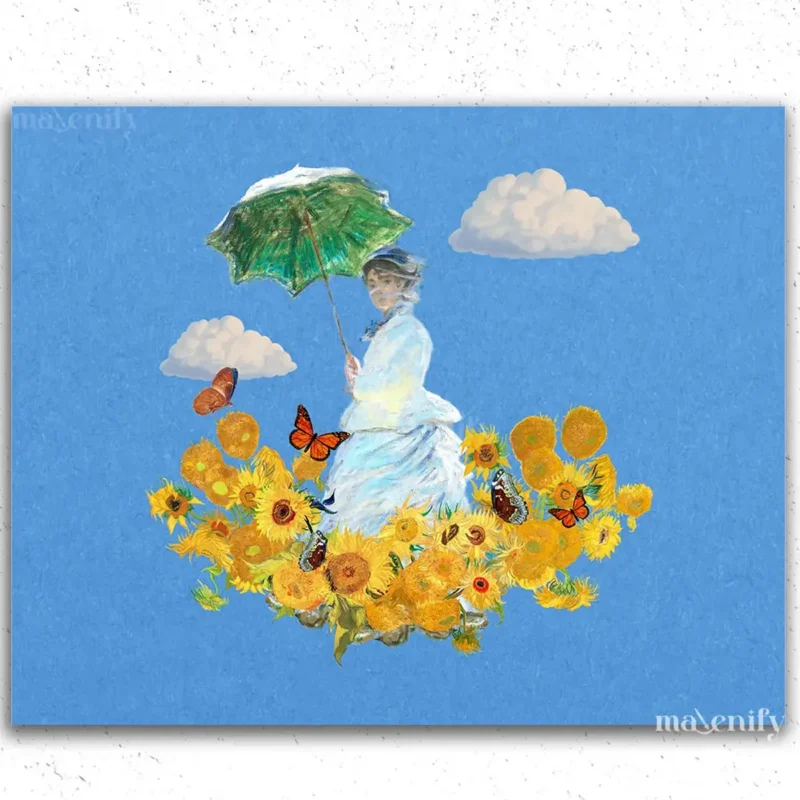 Monet-108 Fliegende Sonnenblumen Claude Monet