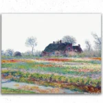 Hus i Farverige Marker - Claude Monet
