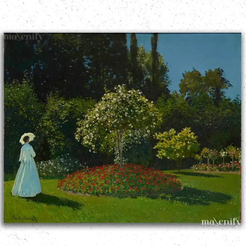 Monet-92 Ragazza in giardino Claude Monet