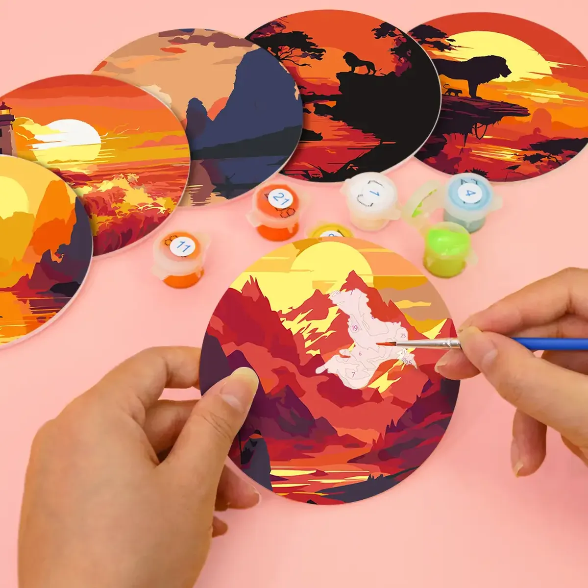 The Mountain Coasters - DIY Paint by Numbers 2 Mountain Coasters 5 1 1 DIY paintings - Paint by numbers - Diamond Painting