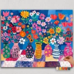 Farverige Potter og Blomster