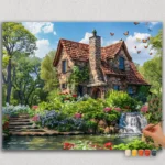 Maison et Fleurs Rouges