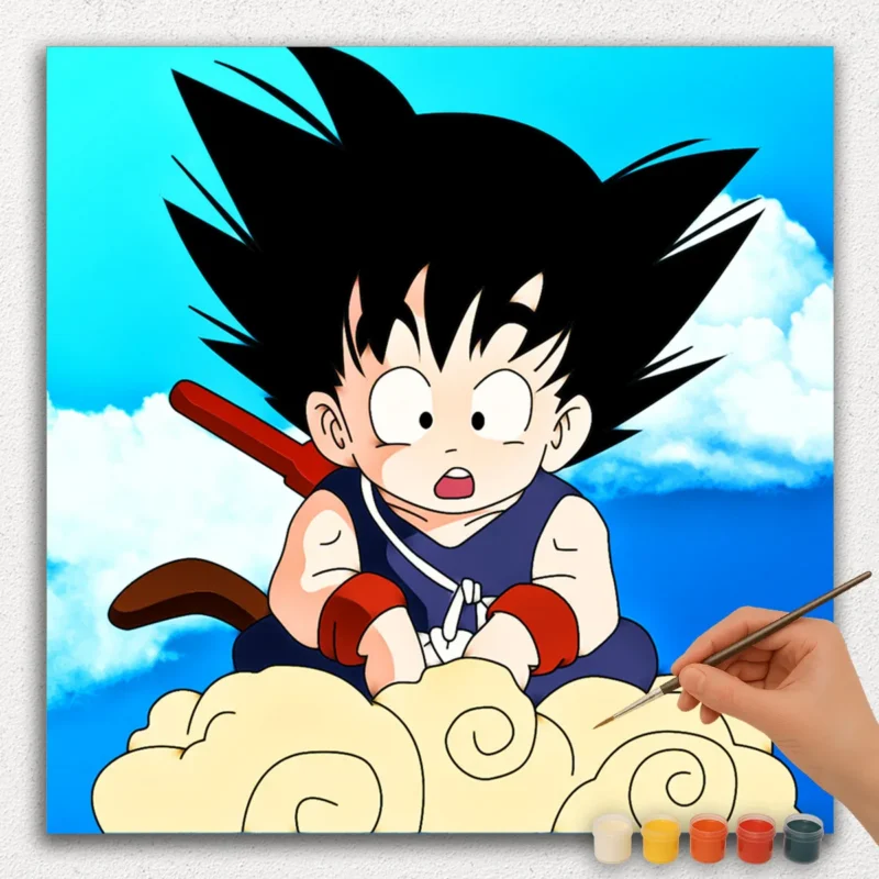 Pintura-por-Números-Pintura-Diamante-Cuadrada-pn-27 Dragon Ball Goku