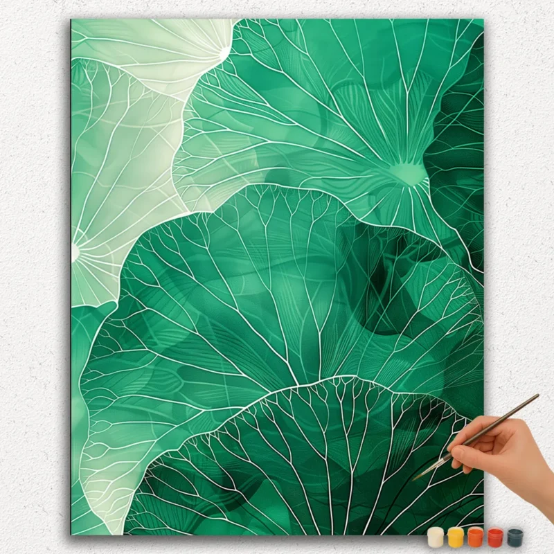 Paint-By-Numbers-DIamond-Painting-Ver-JPE-24 The Leaves - Abstract Paint by numbers