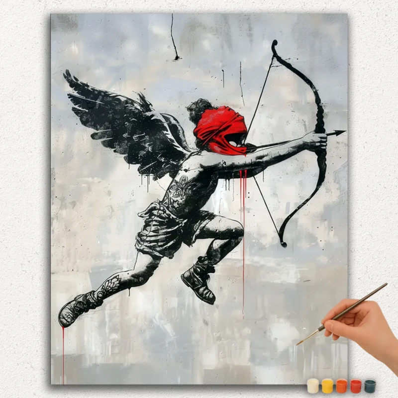 Mål-efter-nummer-diamantmålning-ver-JPE-32 Den flygande ängeln - Mål efter nummer