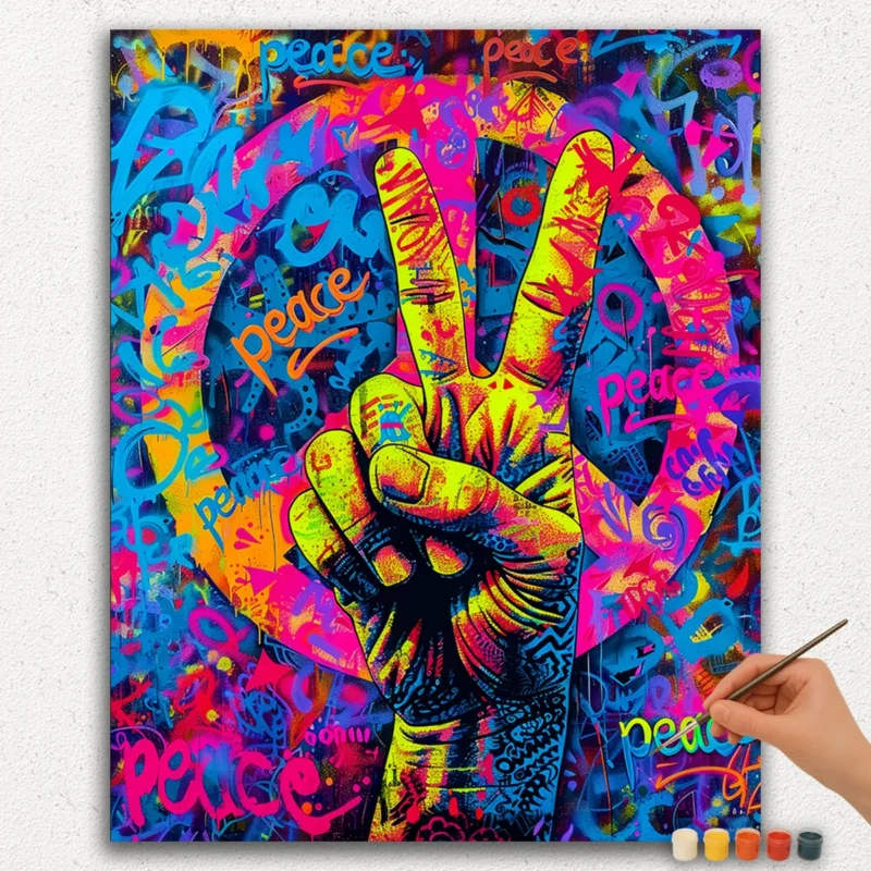Peace - Verf op Nummers