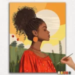 Die schöne Mädchen - Malen nach Zahlen