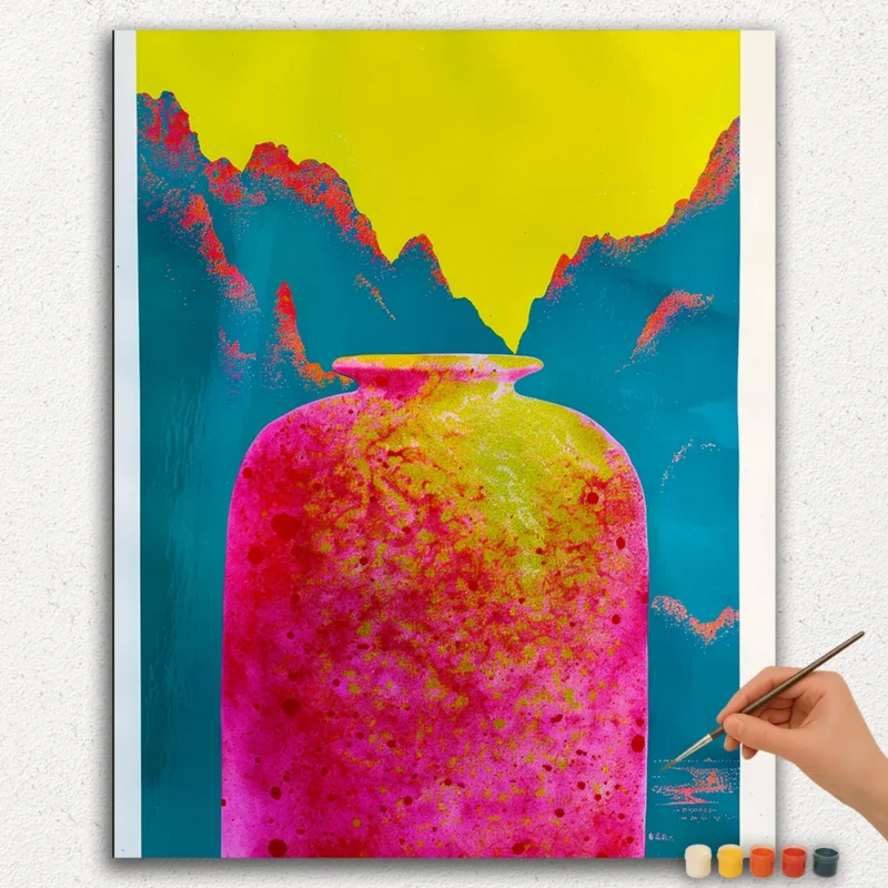 Paint-By-Numbers-DIamond-Painting-Ver-JPE-51 Vase in the Mountains - Paint By Numbers