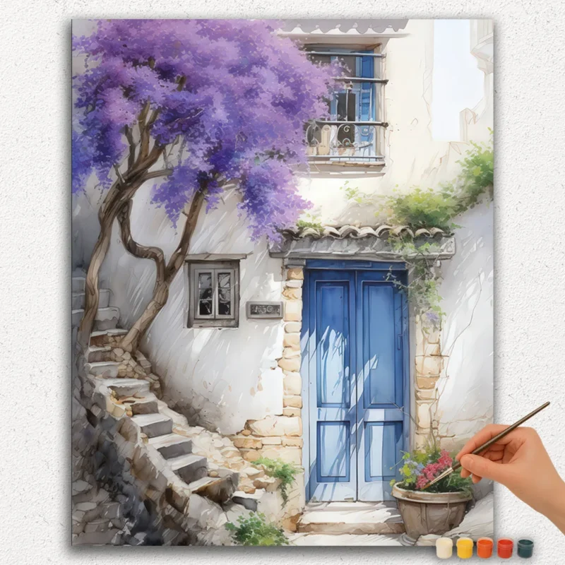 Paint-By-Numbers-Diamond-Painting-Ver-JPE-76 The Beautiful House - Paint by Numbers