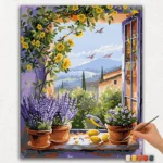 Pots de fleurs à la fenêtre