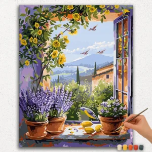 Pots de fleurs à la fenêtre