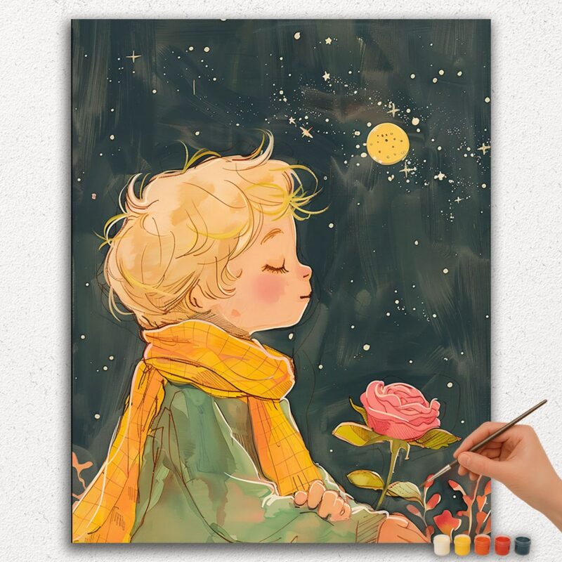 Paint-By-Numbers-DIamond-Painting-Ver-PNV-18 El Niño y la Flor