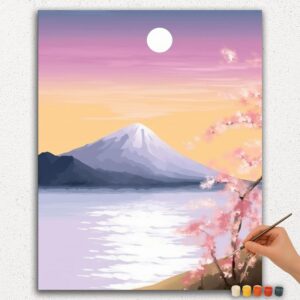 Farverig Himmel og Bjerg