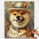 Shiba Heureux avec un Chapeau