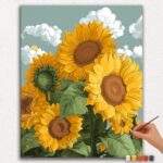 Four Sunflowers