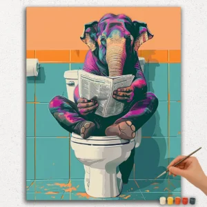 Elefant på toilettet