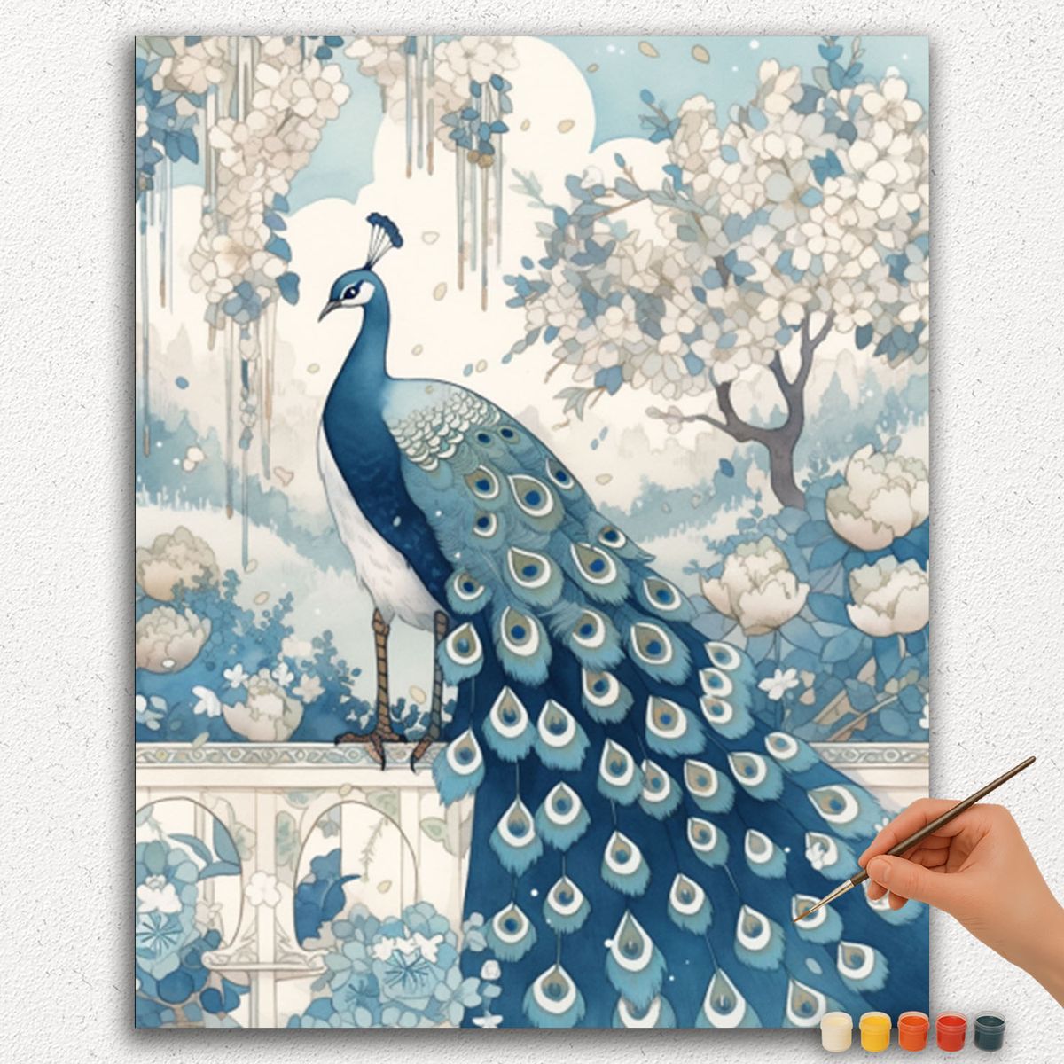 Step-by-Step Guide to Painting Your First Paint by Numbers Canvas 4 El Majestuoso Pavo Real