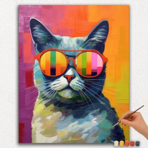Katze mit Sonnenbrille
