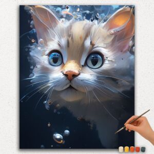 Diamond Paintings and Paint by Numbers 22 Cat in the Water