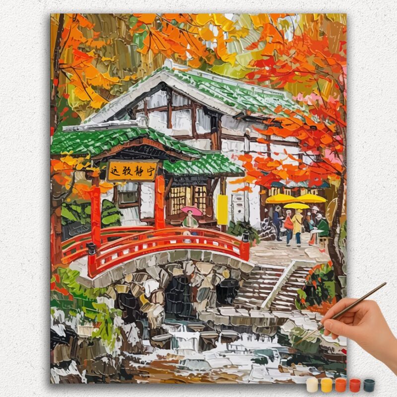 Peinture-aux-Nombres-Diamant-Peinture-Ver-PNV-68 Maisons Colorées