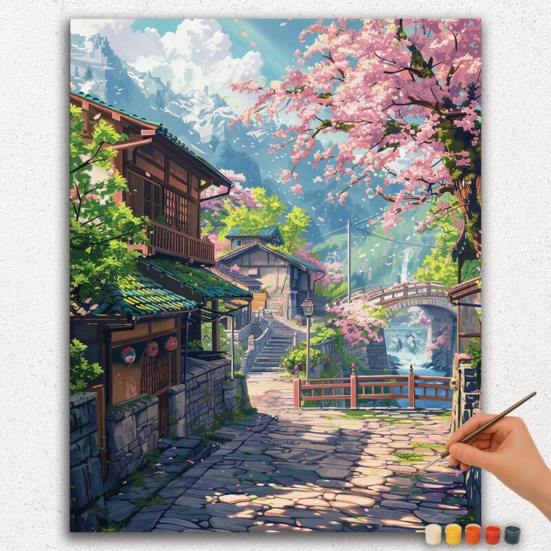 Pintura por números - Pintura de diamantes - Ver - PNV-77 La Casa y el Puente