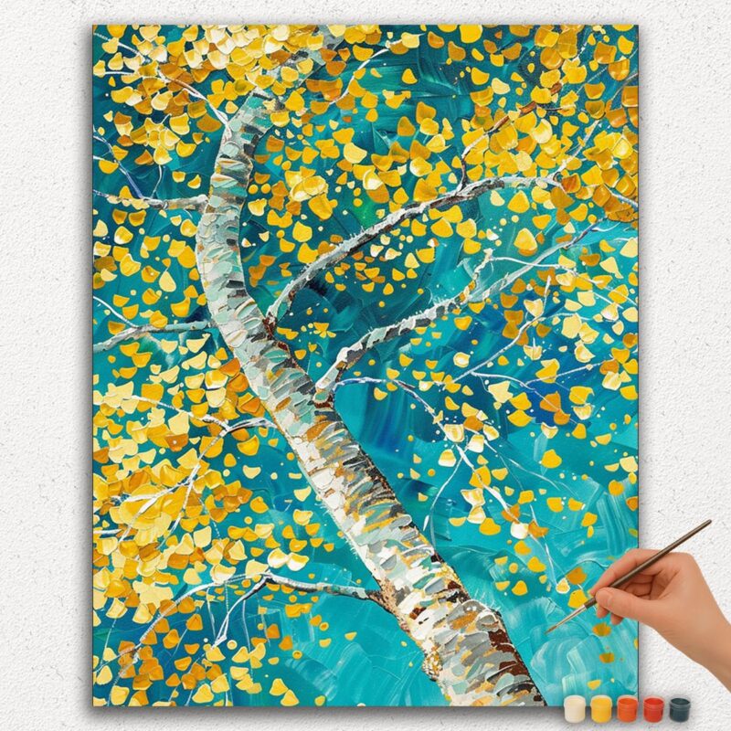 Pintura-por-Números-Diamante-Pintura-Ver-PNV-85 Flores Blancas en la Planta