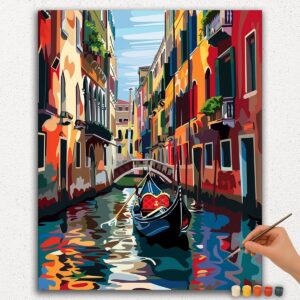 Diamond Paintings and Paint by Numbers 24 Beautiful Boat in the City