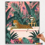 Leopard in Bathtub Tropical