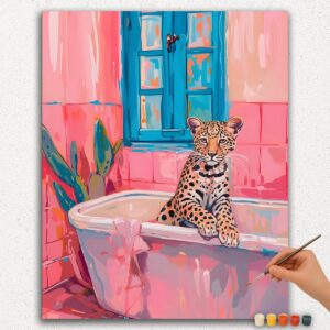 Baby Leopard in Bathtub