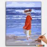 Girl and Sea - Paint by Numbers