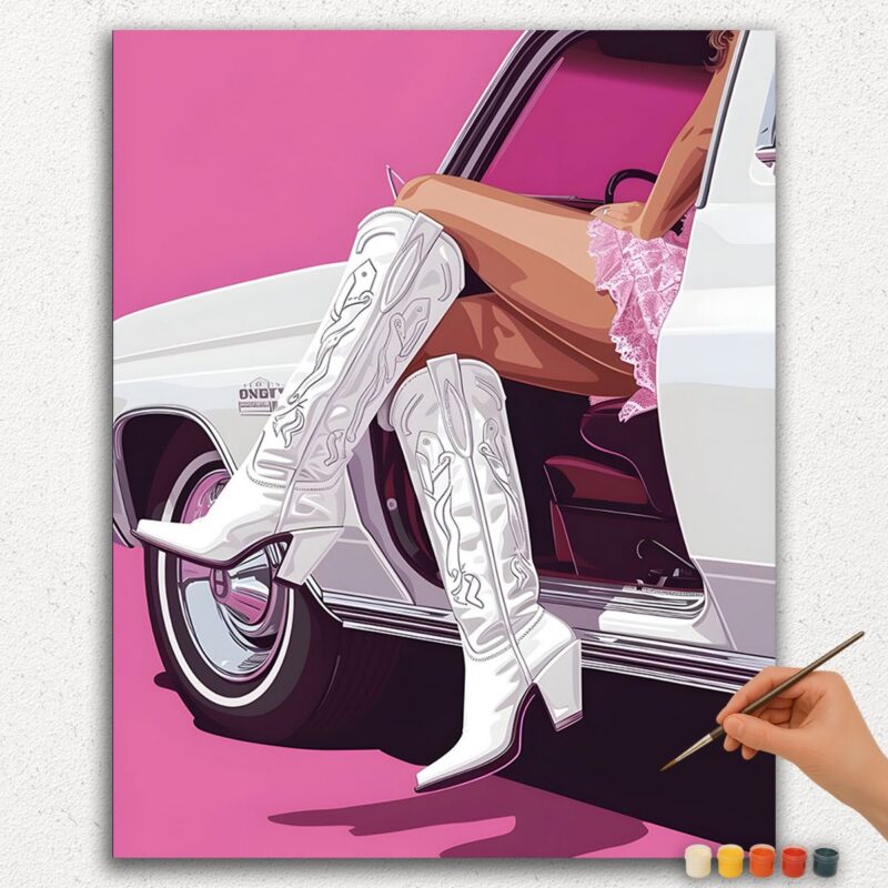 Pintura por Números - Pintura de Diamantes - Ver-jpgg-267 Niña en el Coche