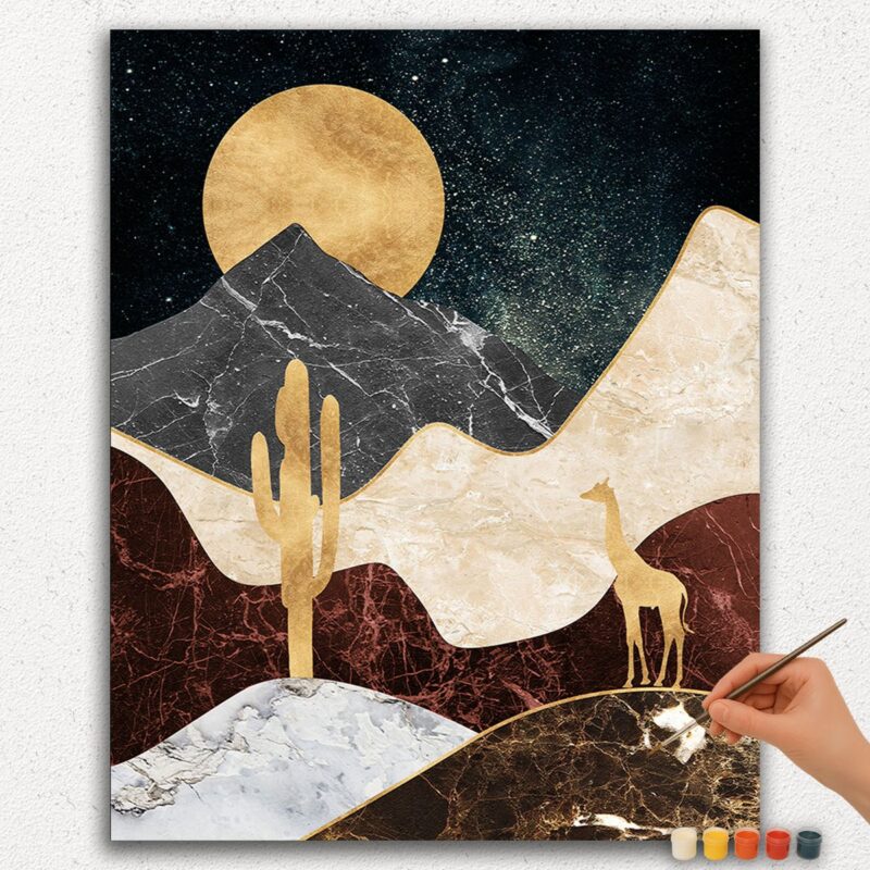 Lune Dorée et Montagnes