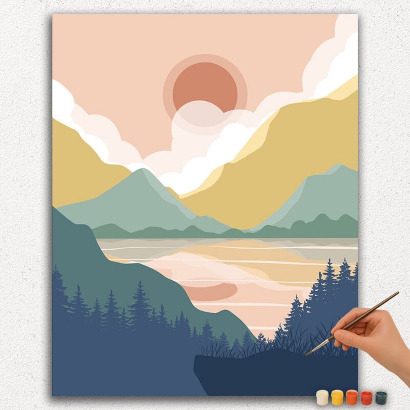 Paint-By-Numbers-DIamond-Painting-Ver-jpgg-292 River and Mountains