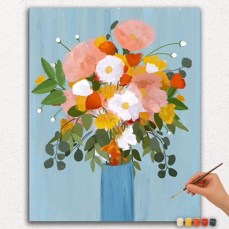 Paint-By-Numbers-DIamond-Painting-Ver-jpgg-297 Farverige blomster i blå vase
