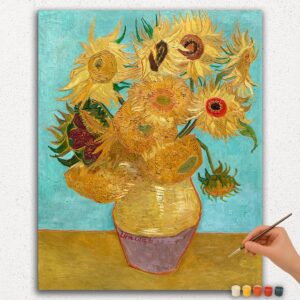 Best Paint by Numbers Kits for Adults and Kids 73 Girasoli in Vaso