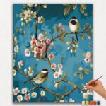 Sparrows and Flowers - Dipingi per Numeri