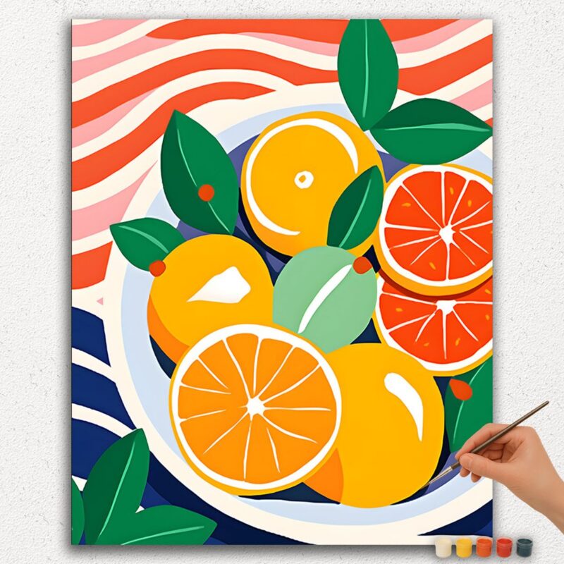 Paint-By-Numbers-DIamond-Painting-Ver-jpgg-346 Fruits in a Plate