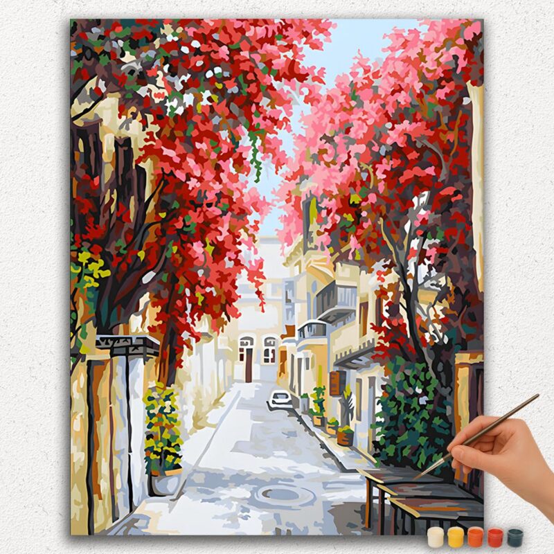 Paint-By-Numbers-DIamond-Painting-Ver-jpgg-47 Vacker gata och blommor