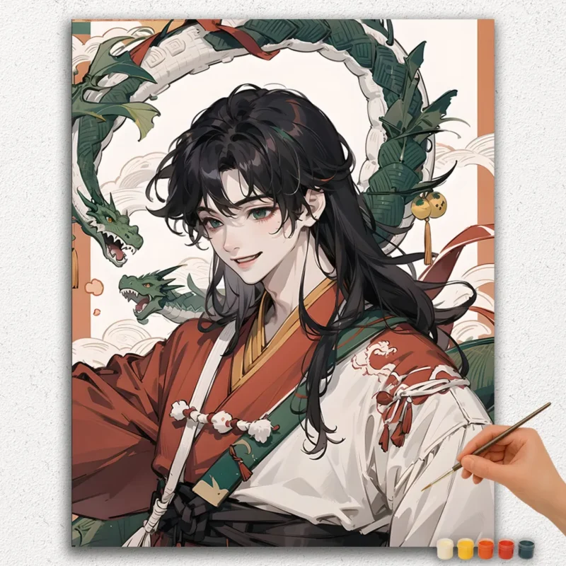 Peinture-par-Numéros-Diamant-Peinture-Ver-jpgg-53 Garçon et Dragon