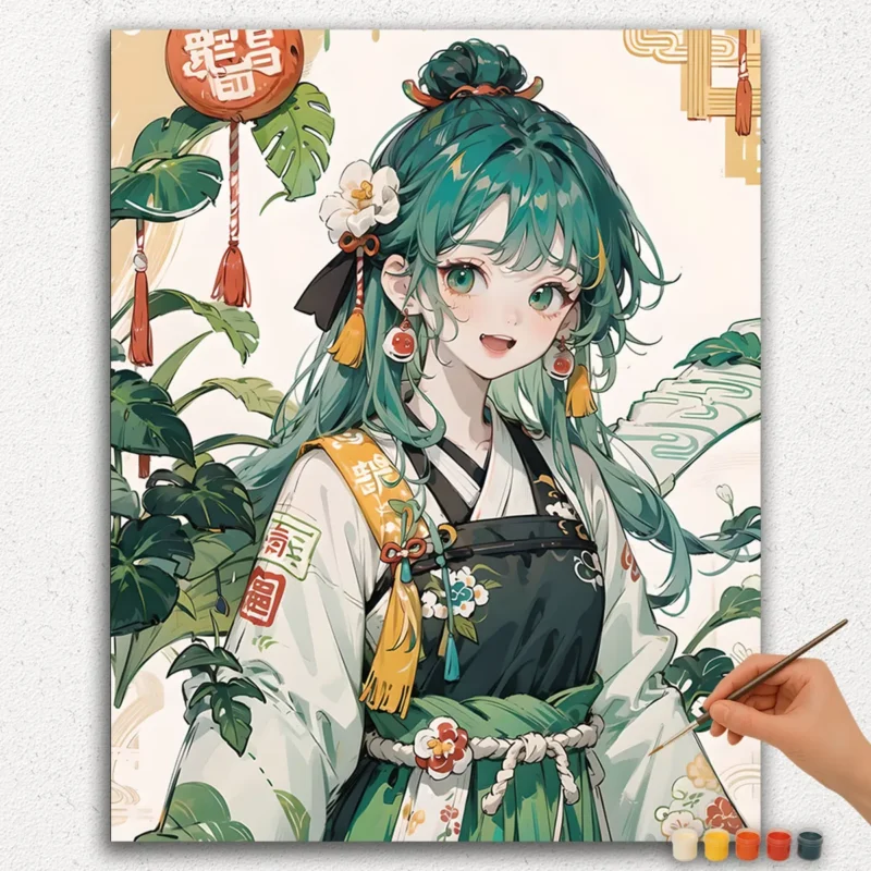 Paint-By-Numbers-DIamond-Painting-Ver-jpgg-54 Happy Girl Anime