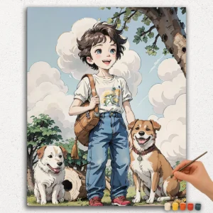 De Jongen en Honden Anime