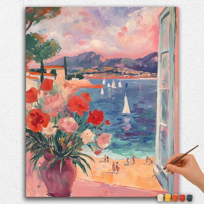 Colorful Flowers and City View