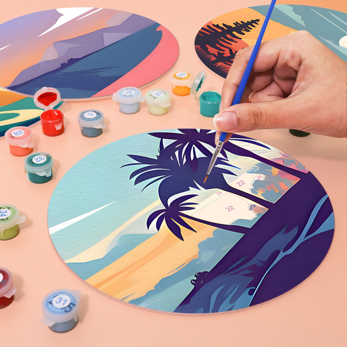 Tovagliette Minimaliste Natura (6 Pezzi) - Dipingi per numeri 2 Tovagliette Minimaliste Natura (6 Pezzi) - Dipingi per numeri