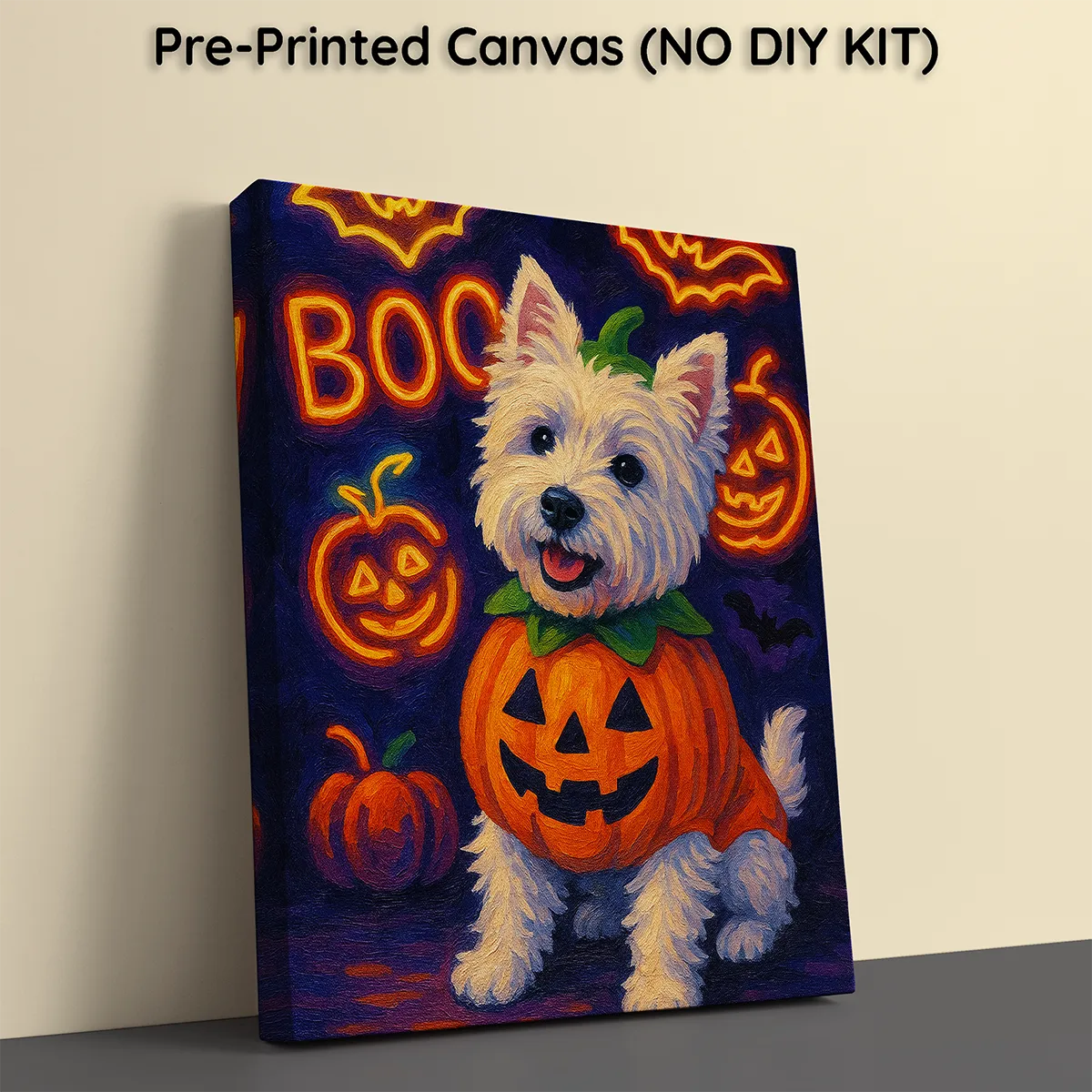 Custom Halloween Pet Portrait - Paint by Numbers From Your Photo 1 Pre printed Canvas Dogs 1 DIY paintings - Paint by numbers - Diamond Painting