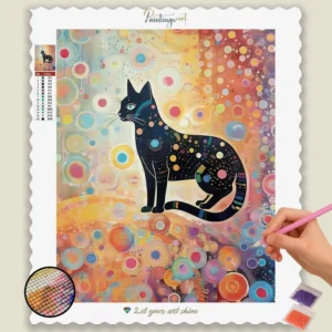 Abstract Black Cat