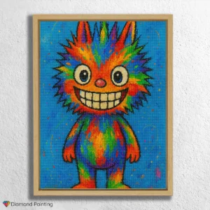 Rainbow_Creature_on_Blue_Canvas Labubu Pop