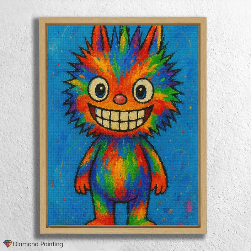 Rainbow_Creature_on_Blue_Canvas Labubu Doll